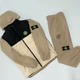 Мужской спортивный костюм 3в1 сет +жилетка Stone Island XL коричневый (0109) - изображение 3