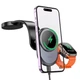 Бездротове зарядне + Холдер Hoco HW28 Excelso 2-in-1 Wireless Fast Charging Car Holder (Center Console) - зображення 3