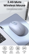 Беспроводная мышь UGREEN MU105 2.4 GHz 1*AA 800-2400 DPI Portable Wireless Mouse Blue (90671) - изображение 2