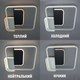 Люстра CODE 70W 3S біло-чорна Esllse WHITE/BLACK 3000-6500К 1500-7000Lm світлодіодна з пультом 500×490×55мм 220V - зображення 4