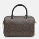 Сумка кросс-боди через плечо женская из натуральной кожи Coach Rowan Satchel In Signature Canvas BG-COA-31 Коричневая (193971505398) - изображение 3
