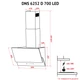 Витяжка декоративна похила PERFELLI DNS 6252 D 700 BL LED - изображение 14