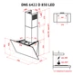 Витяжка декоративна похила PERFELLI DNS 6422 D 850 BL LED - изображение 15