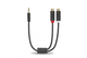 Аудио кабель UGREEN AV109 3.5mm Male to 2RCA Female Cable 25cm Gray (10547) Провод RCA штекер тюльпан - изображение 1