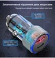 Автомобильное зарядное устройство USB-A 18 Вт + Type-C 20 Вт зарядка от прикуривателя USLION UD7570 (US-001) Black - изображение 5