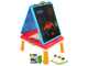 Stolik - tablica dwustronna do rysowania LEAN Toys 3w1, Niebieski, kreda, pisaki i gra (5904204754231) - obraz 2