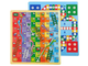 Stolik - tablica dwustronna do rysowania LEAN Toys 3w1, Niebieski, kreda, pisaki i gra (5904204754231) - obraz 5