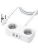 Сетевое зарядное устройство UGREEN CD280 GaN DigiNest Life 2*USB-A+1*USB-C 30W 1.8m EU white(50683) - изображение 1