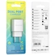 Сетевое зарядное устройство Borofone BA53A Powerway dual port charger 2.1A Зарядка с кабелем lightning White - изображение 2