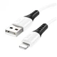 Кабель HOCO X82 Silicone Charging Data cable for Lightning (1 m) 2 A White - зображення 1