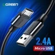 Кабель зарядки Ugreen US289 USB 2.0 - micro-USB Nickel Plating длина 2м Black (60138) - изображение 2