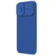 Карбоновая накладка Nillkin CamShield Pro Magnetic для Apple iPhone 16 (6.1") Blue - изображение 2