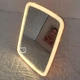 Зеркало для макияжа со светодиодной подсветкой LED Makeup Mirror, прямоугольное настольное косметическое зеркало с 3 режимами освещения, сенсорным управлением и регулируемым углом наклона Белое GFRE-811-White - изображение 10