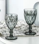 Набор бокалов для вина Glassware 6шт Подарочные цветные стеклянные фужеры для коктейлей 300мл Серый - изображение 6