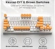 Клавиатура игровая механическая Aula Mechanical F-3032 White keycaps + 21 Yellow keys KRGD Brown - изображение 5