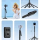 Монопод-трипод, штатив 1.8 м для телефона, Gopro, камеры с пультом A17 Long |Bluetooth, 1.8М| Черный - изображение 9