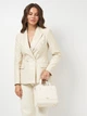 Сумка кросс-боди через плечо женская из натуральной кожи маленькая Coach Dempsey Tote 22 BG-COA-48 Молочная (195035481426) - изображение 2