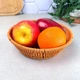 Круглая корзинка 20 см светло-коричневая ПВХ с металлическим каркасом - изображение 3