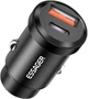 Автомобільний зарядний пристрій 30W Essager ECCAC-TL01 Gyroscope Mini Charger USB-A + Type-C Black - зображення 1