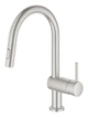 Сенсорний змішувач для кухні з висувним виливом Grohe Minta Touch (31358DC2) - изображение 2