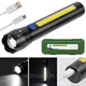 Потужний ліхтарик ручний 2в1 акумуляторний з USB, ZOOM та бічним світлом, BL-C63 и Кейс - зображення 3