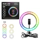 Кольцевая LED лампа 26 см, световое кольцо для селфи RGB - изображение 5