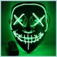 Неоновая маска Purge Mask Судная ночь светящаяся LED маска для Хэллоуина на батарейках - изображение 6