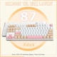Бездротова (Bluetooth + 2,4G) механічна клавіатура з HOT SWAP AJAZZ AK871 87Key, BLUE switch, УКР/АНГЛ, White (AK871W) - изображение 8