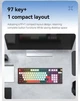 Клавіатура ігрова TWolf бездротова BT5.1/2.4GHz з RGB підсвічуванням Ukr/En T70 Black White Red (T70 BWR) - зображення 2