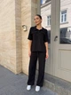 Костюм женский кофта и брюки лен жатка K&ML 576 XS - S ( 42 - 44 ) Черный ( 576 - 03 ) - изображение 6