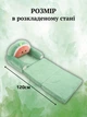Плюшеве розкладне крісло-ліжко для дітей кавунчик диванчик трансформер 2 в 1 зелений (280010М) - зображення 3
