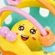 Развивающая игрушка прорезыватель «Весёлая Пчёлка» для малышей, с погремушкой, подвижными бусинами и силиконовой вставкой для зубов, Желтый - изображение 4
