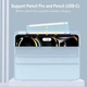 Силиконовый чехол обложка + Pencil Direct Charge + Pencil Holder BBM1 для iPad Pro 11" 2024 (M4)/2025(M5) Голубой - изображение 4