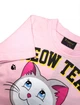 Комплект для девочки футболка и шорты принт котик Meow Team 80 розовый - изображение 3