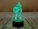 3D нічник CREATIVE подарункова нічна LED лампа світлодіодний світильник Капітан Америка 7 кольорів на батарейках з акрилу для будинку спальні дитячої оригінальний інтер'єрний декор романтичний подарунок хлопцю чоловіку - зображення 1