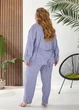 Жіночий лляний костюм трійка (брюки+майка+сорочка) Uaclothes 58/60 Синій (like33332-135461373) - зображення 4
