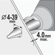 Wiertło stożkowe stopniowe do metalu z powłoką tytanową STHOR HSS 4-39 mm (22613_v) - obraz 4