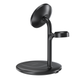 Бездротовий зарядний пристрій Choetech Magnetic 3 in 1 Magnetic Wireless Charging Stand Black (T585-F-BK) - зображення 2