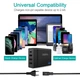 Мережевий зарядний пристрій Choetech PD 72W 3A+1C Wall Charger Black (PD72-1C3U) - зображення 3