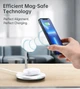 Бездротовий зарядний пристрій Choetech Magnetic 2 in 1 Magnetic Wireless Charging Stand White (T581-F) - зображення 7