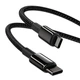 USB кабель Type-C на Type-C BASEUS Tungsten Gold Fast Charging |2m, 100W, 5A|. Black - изображение 7