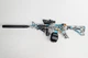 Детский игрушечный автомат на орбизах Орбиган M4A1 Бело-синий стреляет гидрогелевыми пулями Гель бластер аккумуляторный + 500 орбизов - изображение 2
