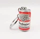 Брелок для ключей в виде пивной бутылки Budweiser пиво 4см Цвет Красный - изображение 1