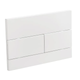 Панель змиву KOER KT-0603-03 240x160x10mm пластикова, кнопка лінійна (колір білий) (KR5318) - изображение 1
