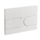 Панель змиву KOER KT-0604-03 240x160x10mm пластикова, кнопка закруглена (колір білий) (KR5322) - изображение 1
