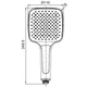 Лійка для душу KOER KP-0402-07, 3 функції (Колір графіт) (KR4989) - изображение 2