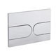 Панель змиву KOER KT-0604-01 240x160x10mm пластикова, кнопка закруглена (колір хром) (KR5323) - изображение 1