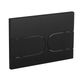 Панель змиву KOER KT-0604-05 240x160x10mm пластикова, кнопка закруглена (колір чорний матовий) (KR5324) - изображение 1