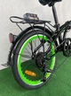 Велосипед складной Ardis City Folding 20”, 7 скоростей Shimano черно-зеленый - изображение 4