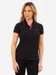 Поло женское U.S. Polo Assn Dot Print Black 215128-ZH00A XS Черное (4826241296629) - изображение 1